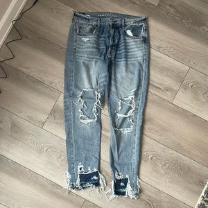 American Eagle Ripped Mom Jeans